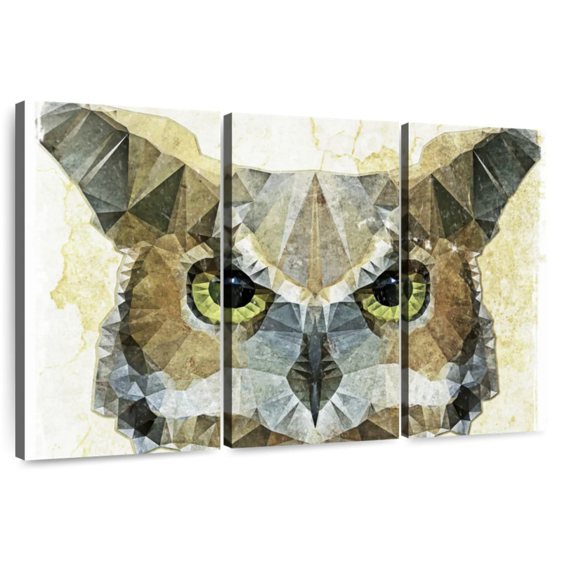 Brampt Abstract Owl, 32" H x 50" W