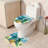 Geometric Pattern Bath Rug Set, 2 Pack for Sink