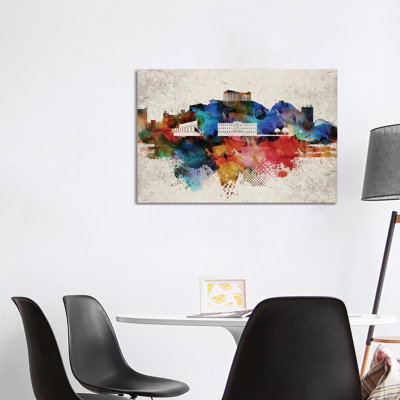 Athens Abstract by WallDecorAddict - Wrapped Canvas Print