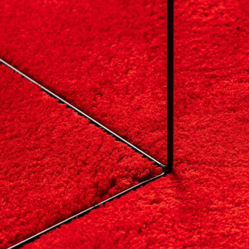 Rug "HUARTE" Short Pile Soft and Washable Red, Rectangle 140 x 200cm