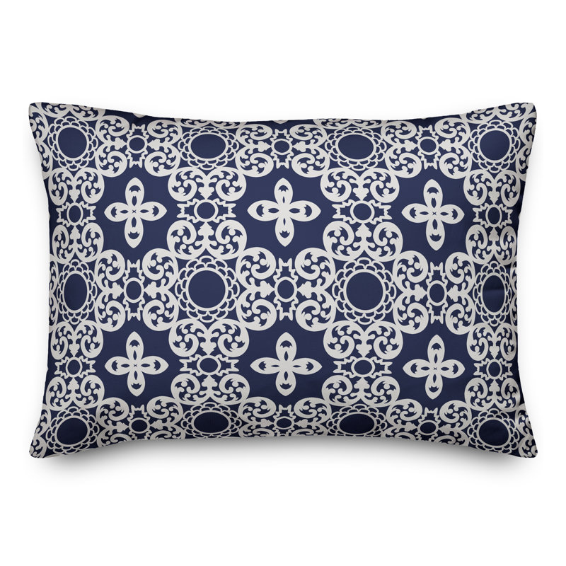 Geometric Throw Pillow, Navy