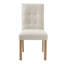 Ensemble de 4 chaises de salle à manger en bois, chaises de salle à manger modernes avec dossier, chaises d'appoint de cuisine en tissu avec pieds en bois, beige -373865401