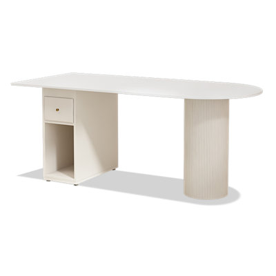 Pure White Sintered Stone Desk