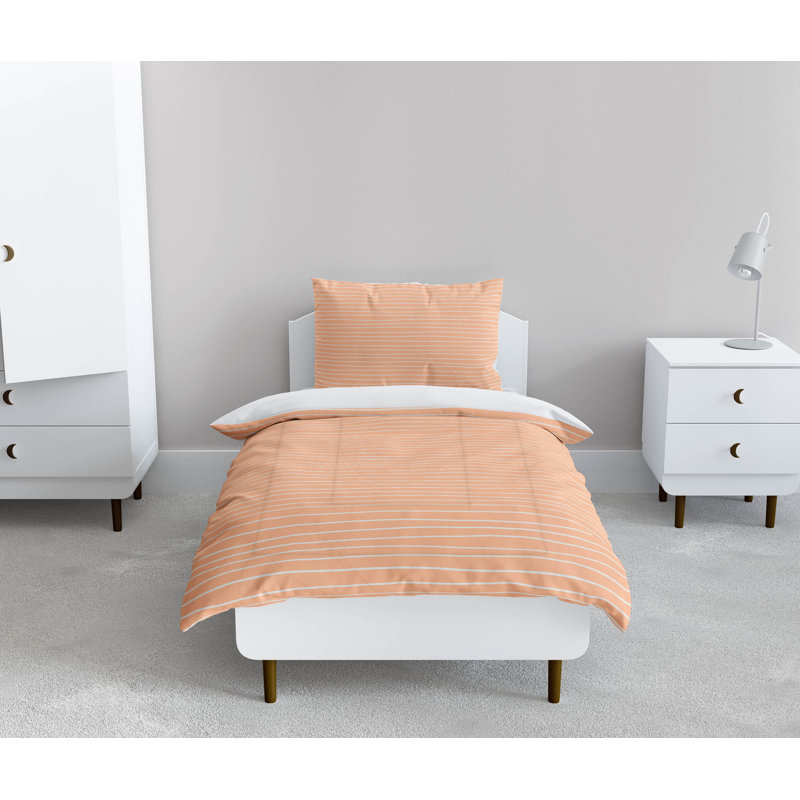 Slat Decorative Lightweight Comforter Set, Peach