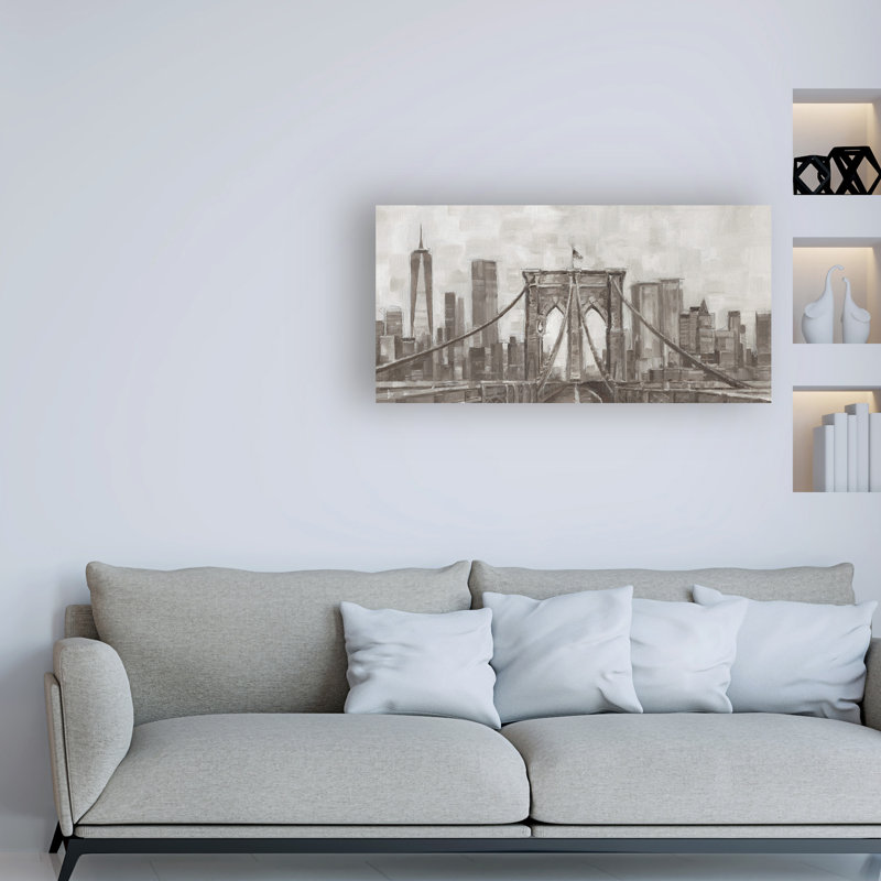 Reproduction d’art sur toile tendue « New York Panoramic » par Ethan Harper, H 16 po x l 32 po x P 2 po