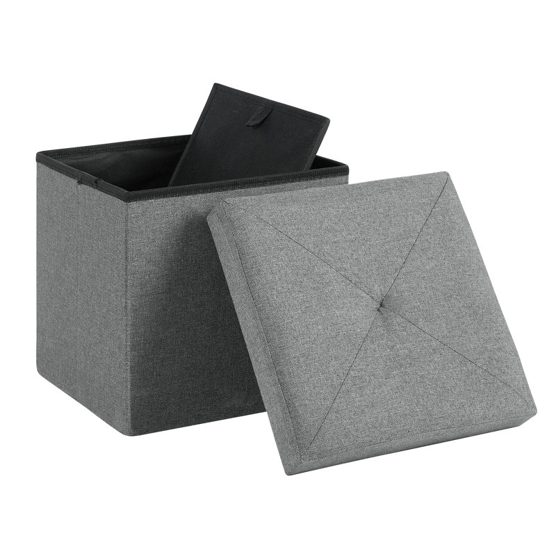 Repose-pieds Tayah, Mélange de polyester gris