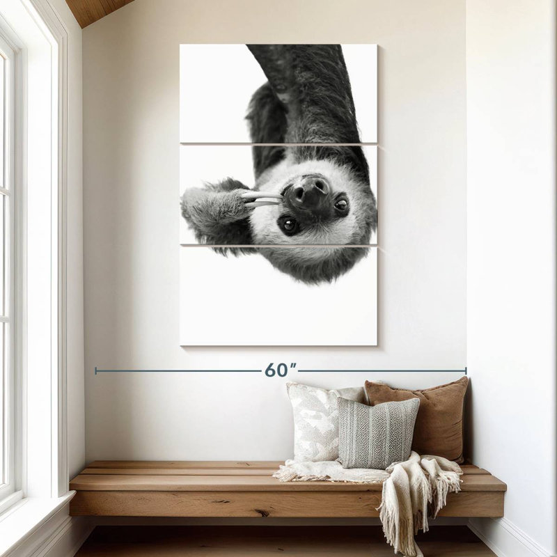 Brampt Sloth BW, 50'' H x 32'' W
