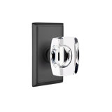 Privacy Windsor Crystal Knob with Rectangular Rose
