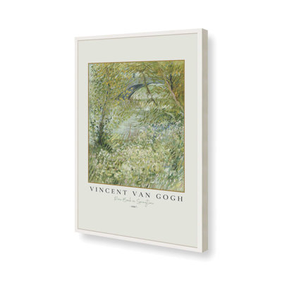 Van Gogh's River Bank in Springtime, reproduction encadrée