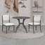 Ensemble de table de salle à manger 39,4 po en bois massif avec 2 chaises et un plateau de table incrusté, pieds élégants et courbés pour la cuisine et la salle à manger-329057734