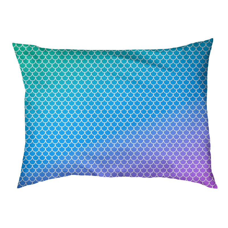 Coussin d'extérieur Campion, Grand (l 42,5 po x P 32,5 po x H 14 po), Rose / Bleu / Vert