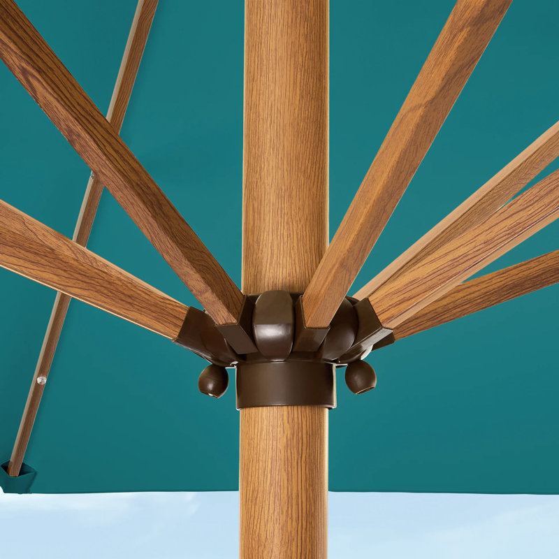Parasol carré solaire à DEL pour terrasse, Cerulean