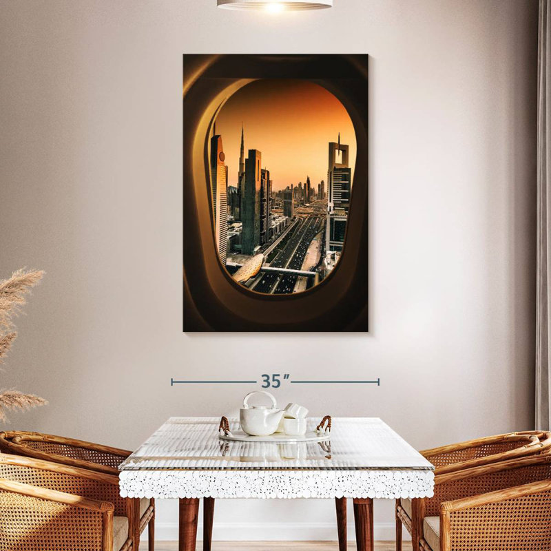 Sireci Dubai From Plane Window, 48" H x 32" W