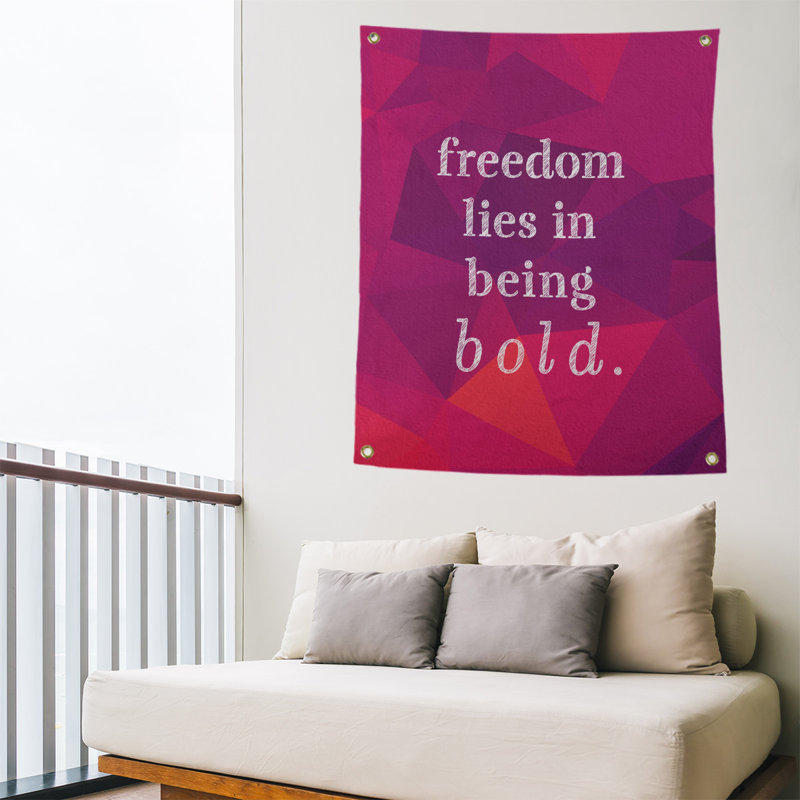 Polyester Tapestry, 80" H x 59" W, Rubellite