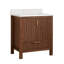 Meuble-lavabo à simple cuve 30 po en chêne brun foncé avec plateau en pierre composite à grain blanc-1930349675-1930349669