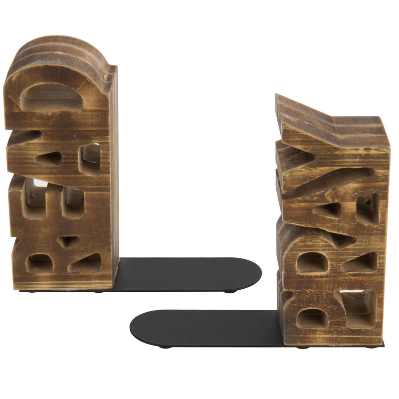 READ & PRAY Wood Bookends