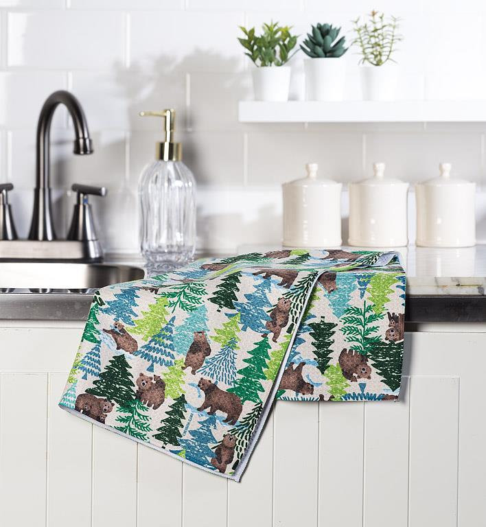 Bears And Trees Kitchen Towel