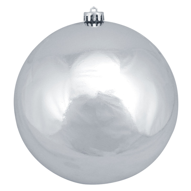Boule de Noël incassable, H 8 po x l 8 po x P 8 po, Argent
