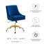 Chaise de bureau en velours Discern Performance par Modway-1079178934