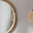 27"×27" Wood Framed Vintage White Finish Round Wall Mounted Mirror With Beaded Detailing For Living Room&Bedroom-1701866313