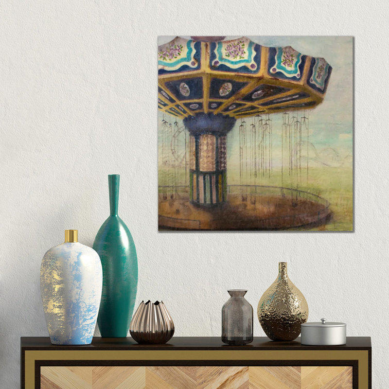 Swing Ride 1 Piece Wall Art on Canvas, 45.72 cm H x 45.72 cm W x 3.175 cm D, Does Not Apply