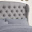 Lit tapissier en tissu, base de lit à hauteur réglable capitonnée-311778521-311778522