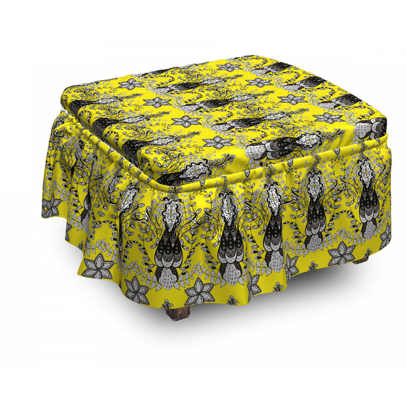 Box Cushion Ottoman Slipcover