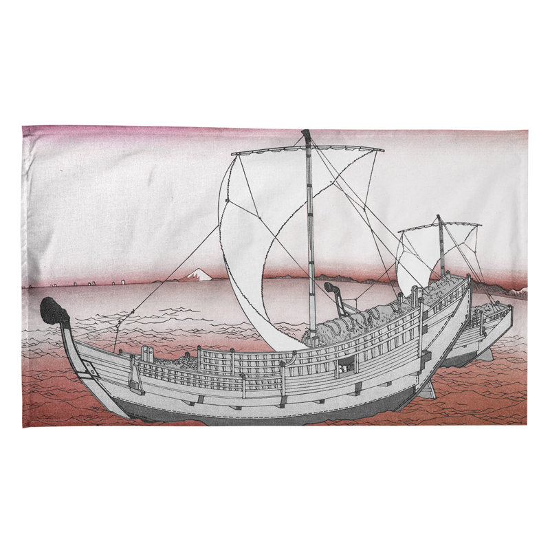 Hague Tea Towel Kitchen Towel, Poly Twill, Red Sea