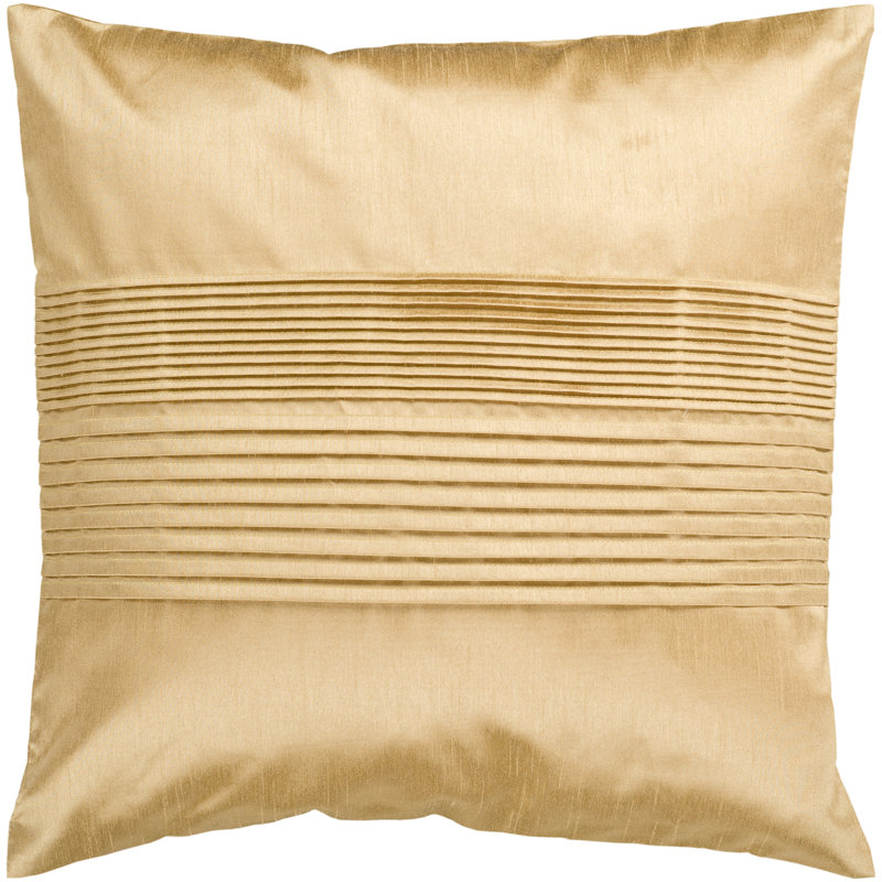 Daquaries Pleated Square Throw Pillow, 18" x 18", Black, Polyester