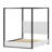 Elevated Canopy Platform Bed with Headboard and Structural Frame-1431994223