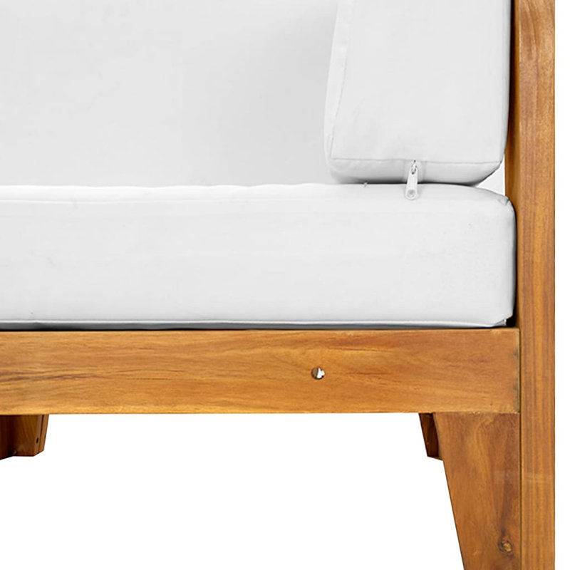 Chaise de patio avec coussins, Crème