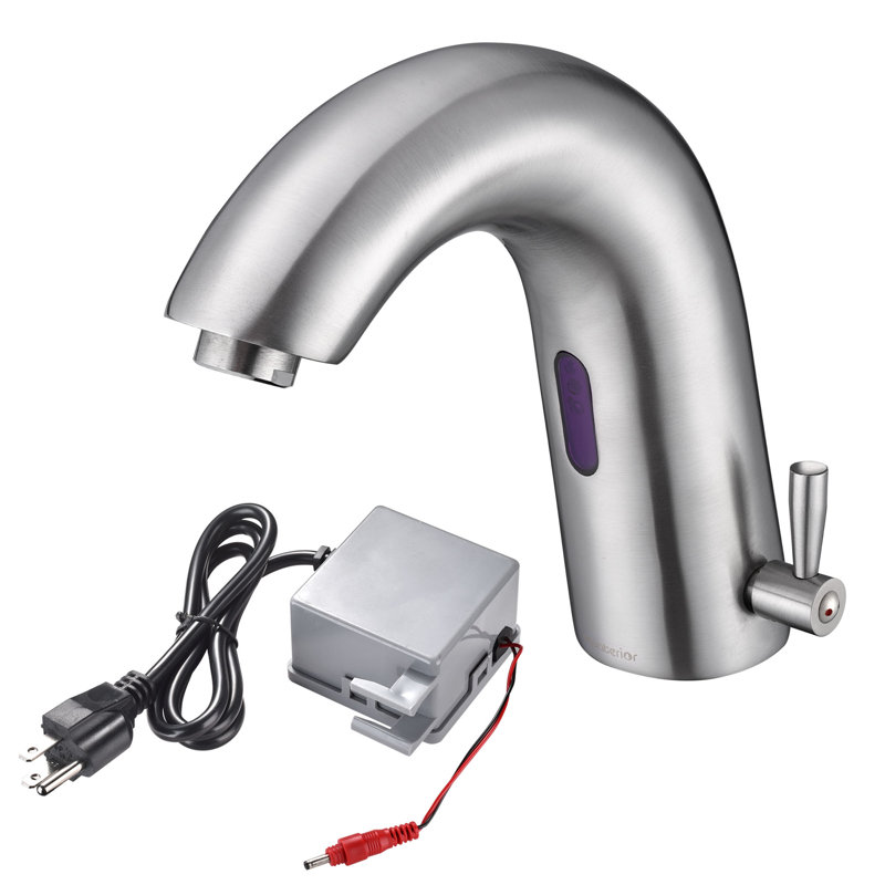Robinet de salle de bain à capteur automatique, Nickel brossé