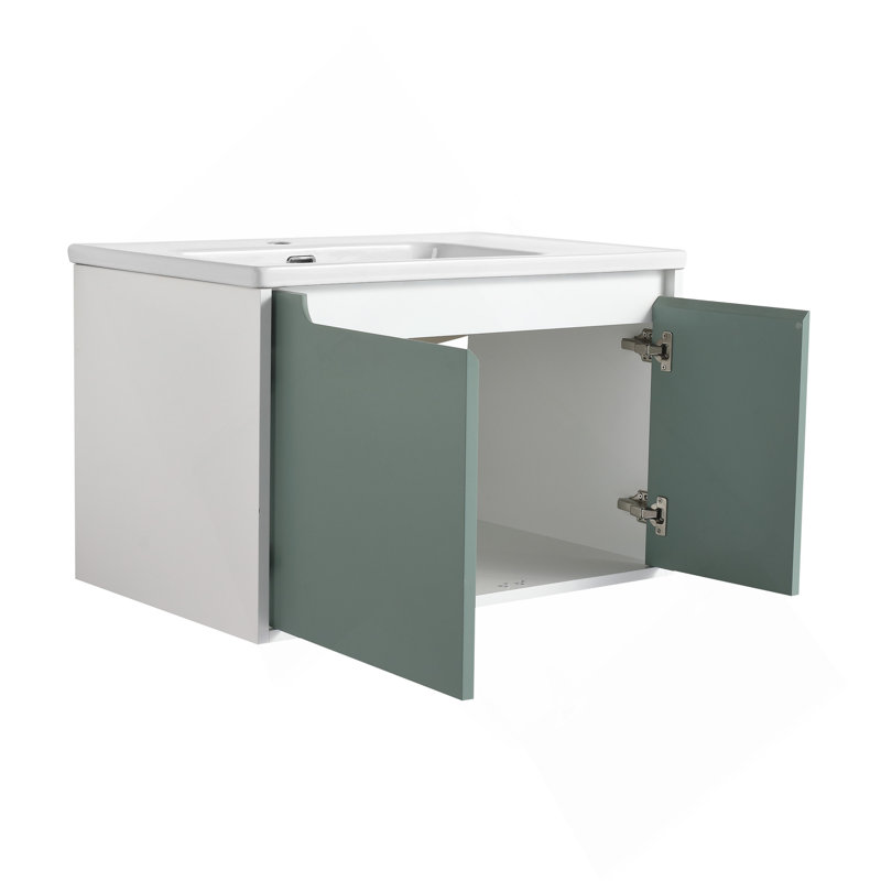 Meuble-lavabo mural 36 po avec lavabo en céramique