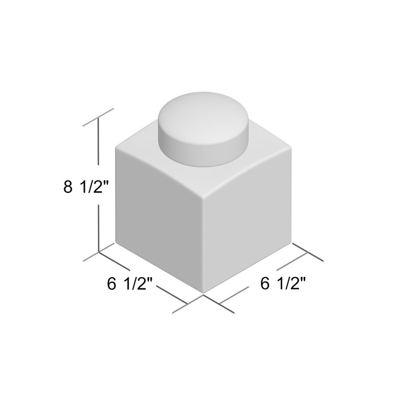 Chadwicks Decorative Square Ceramic Ginger Jar with Lid, Geometric Shape White/Navy