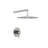Shower Faucet In Brushed Nickel - 10-Inch Rainfall Head, Valve, Wall Mount Installation & Rinse Mount, Easy Cleanup