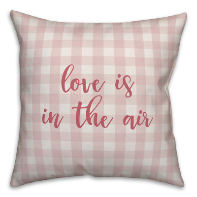  Coussin 16 po Love is in The Air Plaid