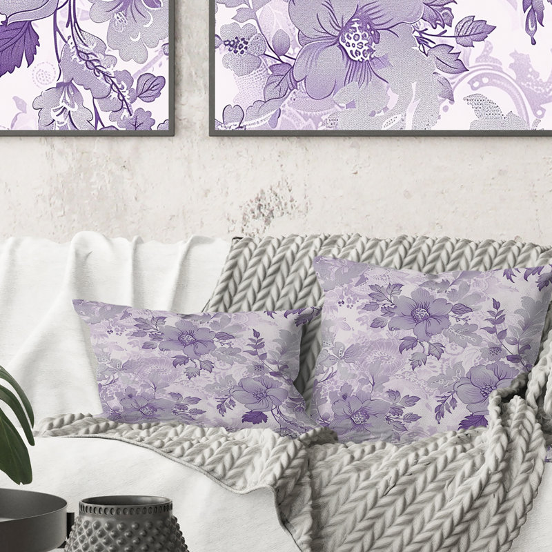 Coussin Floral, H 16 po x l 16 po