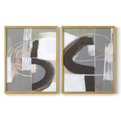 «Arching Neutrals III», reproduction encadrée de qualité supérieure - prête à être accrochée - aucun clou requis - aucun clou requis
