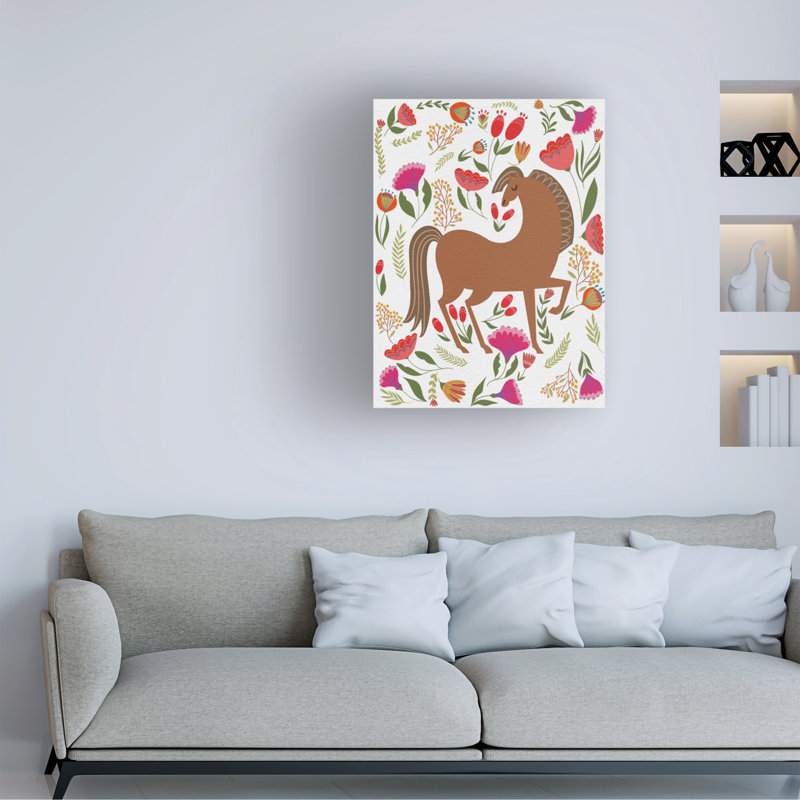 «Folk Prancing Light II» bolognique sur toile, H 47 po x l 35 po