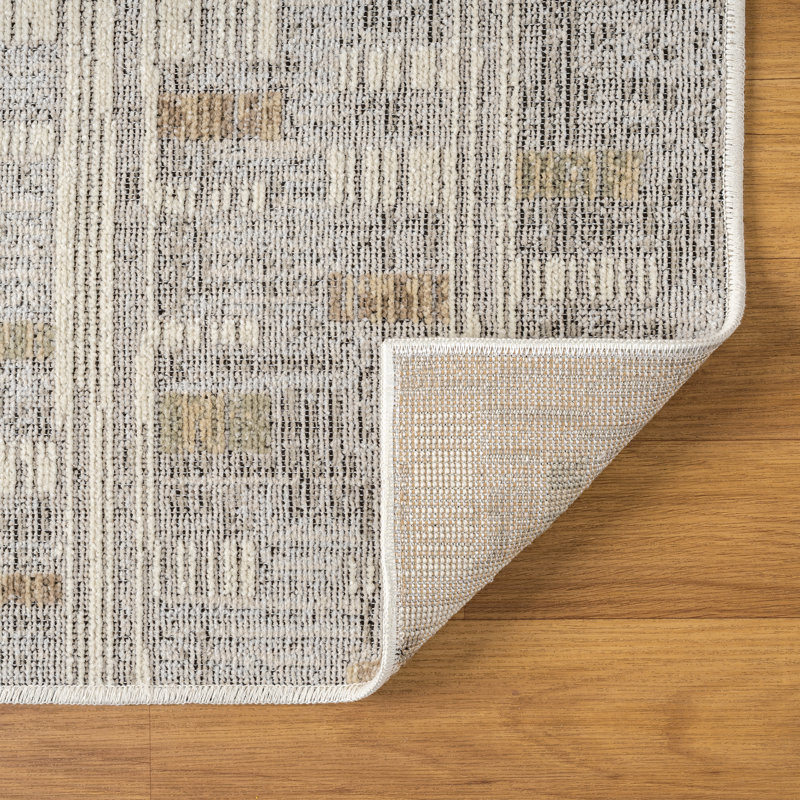 Modern Abstract Shapes Area Rug, Rectangle 6' x 9'
