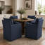 Fauteuil rembourré Helmetta avec rangement caché et roulettes-125124704
