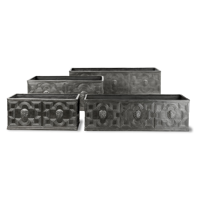 Handmade Pot Planter, 41cm H x 100cm W x 51cm D, Black