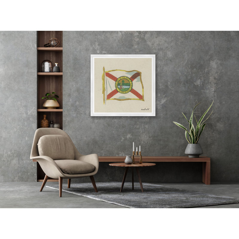 Florida Print, White Framed