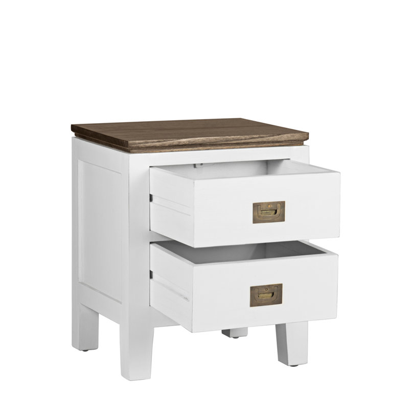 45cm W Solid Wood Bedside Table
