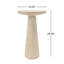Table d'appoint d'extérieur Edrin Modern MGO en travertin texturé, avec plateau rond et base conique