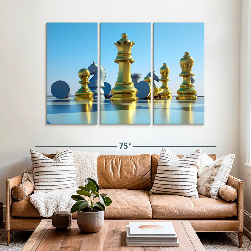 Senne Chess Board Reflection, 42" H x 65" W
