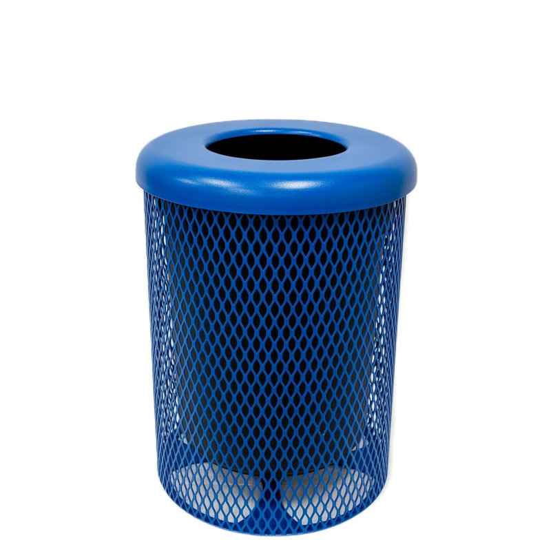 Poubelle d'extérieur Coated Outdoor Furniture de 120 litres, bleu pâle texturé, Bleu clair texturé