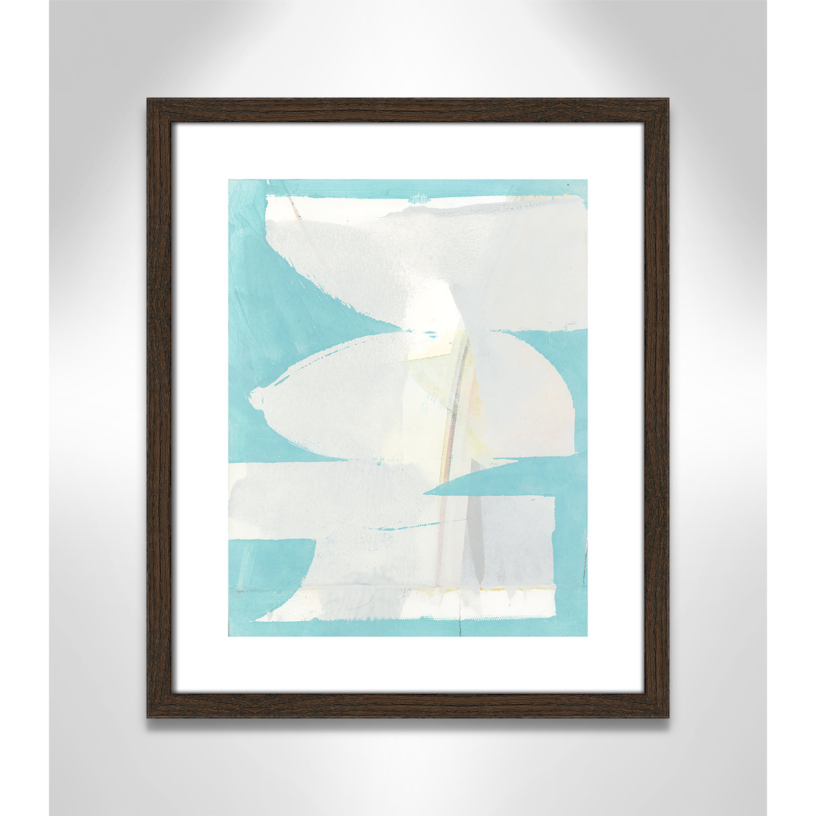 Nara "Carve I" Painting, 19" H x 16" W x 0.75" D, Brown Framed Paper