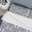 Multicolore damassé - ensemble de housse de couette abstrait - microfibre de polyester-1957155701