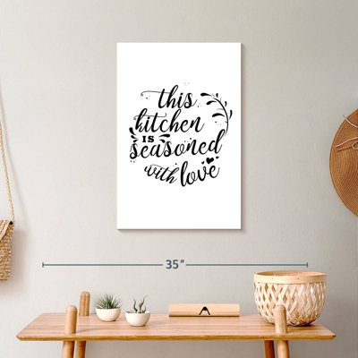 «Kitchen Seasoned With Love», reproduction sur toile